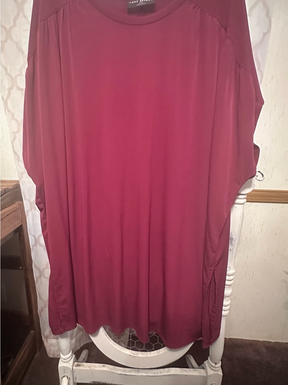 Lane Bryant Burgundy Dolman-Sleeve Tunic Top